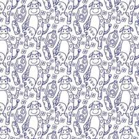 Seamless pattern of cute cow isolated on white vector