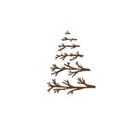 Christmas tree isolated on white background. vector