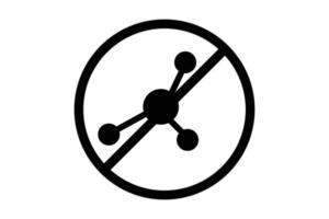 Sulfate free icon. icon related to food allergen. Solid icon style. Simple vector design editable