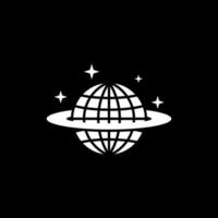 Globe circle space silhouette creative logo vector