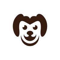 Animal puppy dog head simple logo vector