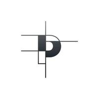 Initial letter p business architect geometric design vector