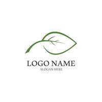 Tree leaf vector logo design, eco friendly concept