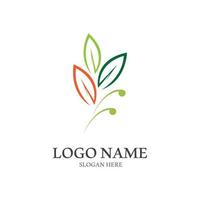 Tree leaf vector logo design, eco friendly concept