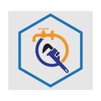 Plumbing service icon logo creative vector illustrattion