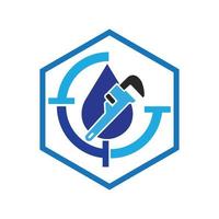 Plumbing service icon logo creative vector illustrattion