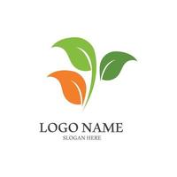 Tree leaf vector logo design, eco friendly concept