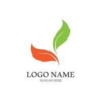 Tree leaf vector logo design, eco friendly concept