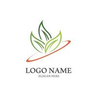 Tree leaf vector logo design, eco friendly concept