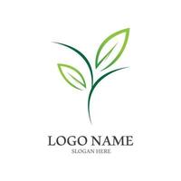 Tree leaf vector logo design, eco friendly concept