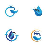 Plumbing service icon logo creative vector illustrattion