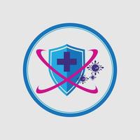 Virus protection logo images illustration design vector