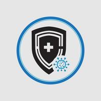 Virus protection logo images illustration design vector