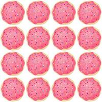 Pattern homemade cookie different taste in pastry biscuit vector