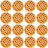 Pattern homemade cookie different taste in pastry biscuit vector