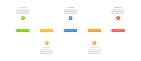 Modern Timeline infographic template for business. Infographic design template. Vector illustration.