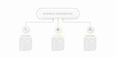 Vector infographic design template. Business concept with 3 options or steps. Vector illustration.