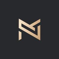 lujo y creativo Minnesota Nuevo Méjico letra logo diseño vector