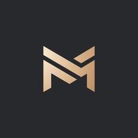 Luxury and modern M letter logo design vector