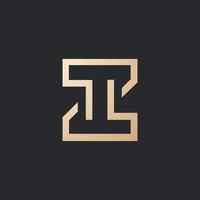 Luxury and modern IZ logo design vector