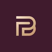 Luxury and modern PB letter logo design vector