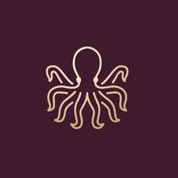 Luxury and modern Octopus logo design vector