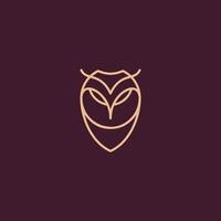 Luxury and modern Owl logo design vector