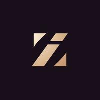 Luxury and modern IZ letter logo design vector
