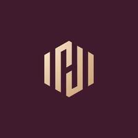 luxury and modern RH logo design vector