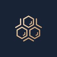 Luxury and modern Honey outline logo design vector