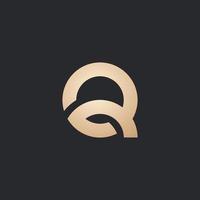 Luxury and modern Q letter logo design vector