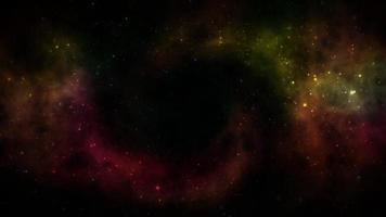 abstrakt Plats galax med stjärnor och konstellationer trogen med glöd effekt, abstrakt bakgrund. video