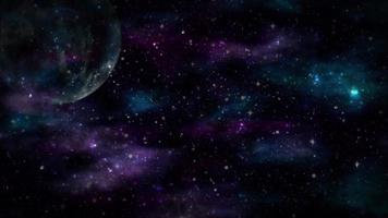 Abstract space galaxy with stars and constellations futuristic with glow effect, abstract background. video