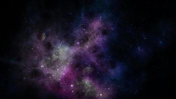 Abstract space galaxy with stars and constellations futuristic with glow effect, abstract background. video