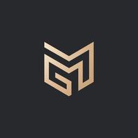 Luxury and modern MG letter logo design vector