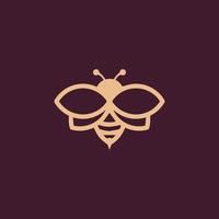 lujo y moderno abeja logo diseño vector