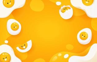 Cute Sunny Side Up Background vector