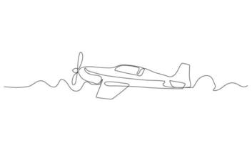 continuo línea Arte o uno línea aeronave dibujo para vector ilustración, negocio transporte. transporte en el aire. gráfico diseño moderno continuo línea dibujo