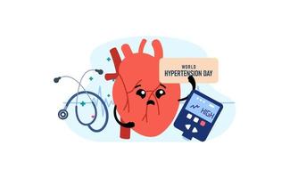 World hypertension day illustration vector