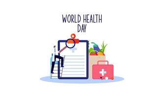 World health day illustration concept with characters people illustration vector