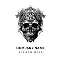 Steampunk Skull Logo combines the edginess of a classic skull design with the intricate details of steampunk fashion. The result is striking and captivating image that embodies the creative and rebel vector