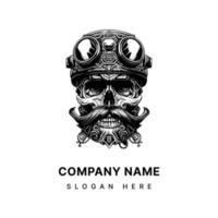 Steampunk Skull Logo combines the edginess of a classic skull design with the intricate details of steampunk fashion. The result is striking and captivating image that embodies the creative and rebel vector