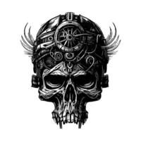 Steampunk Skull Logo combines the edginess of a classic skull design with the intricate details of steampunk fashion. The result is striking and captivating image that embodies the creative and rebel vector
