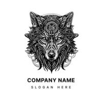 Steampunk lobo cabeza logo es un sorprendentes y poderoso imagen ese combina el ferocidad de un lobo con el intrincado detalles de Steampunk Moda vector