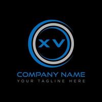 XV letter logo creative design. XV unique design. vector