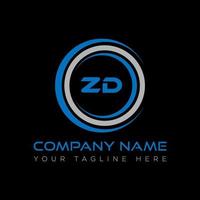 ZD letter logo creative design. ZD unique design. vector