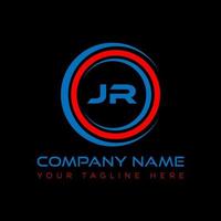 JR letter logo creative design. JR unique design. vector