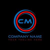 CM letter logo creative design. CM unique design. vector
