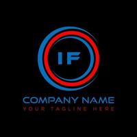 IF letter logo creative design. IF unique design. vector