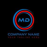 MD letter logo creative design. MD unique design. vector